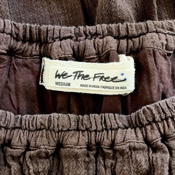 Free People We The Free All About The Bubble Tee Brown NWOT - Picture 10 of 12